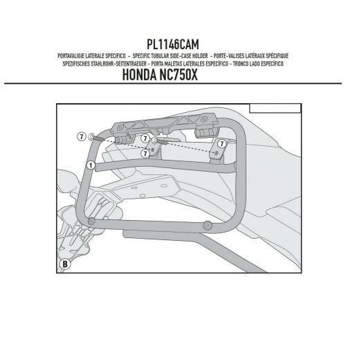 Telai GIVI PL1146CAM Monokey Cam-Side per Honda NC 750X 750S