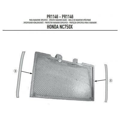 GIVI Protezione per radiatore in acciaio inox nero per HONDA NC 750 S 2016 / 2020 - NC 750 X 2016 / 2026