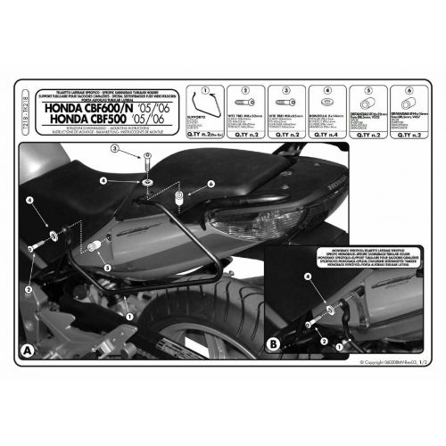 Telai Laterali GIVI T218 Monokey per Honda CBF 500 600 1000