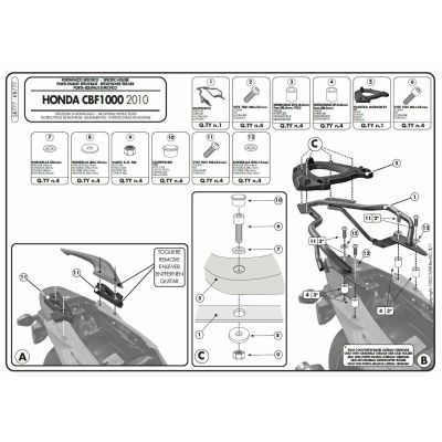 Attacco Bauletto GIVI SR777 con Piastra Monokey per Honda CBF 1000 ST