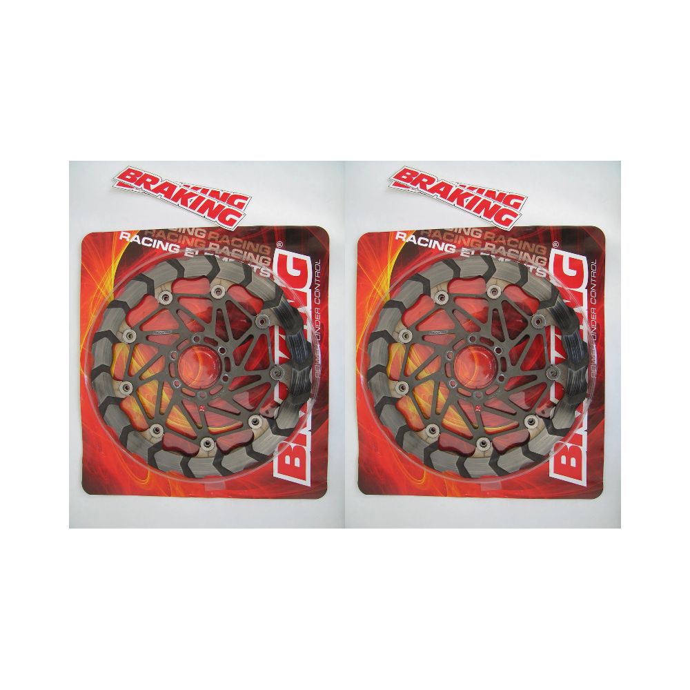 BRAKING 2 dischi freno anteriore flottante BATFLY per APRILIA RSV4 1000 2009 / 2016 - TUONO 1100 V4 2015 2016