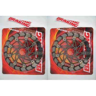 BRAKING 2 dischi freno anteriore flottante BATFLY per APRILIA RSV4 1000 2009 / 2016 - TUONO 1100 V4 2015 2016