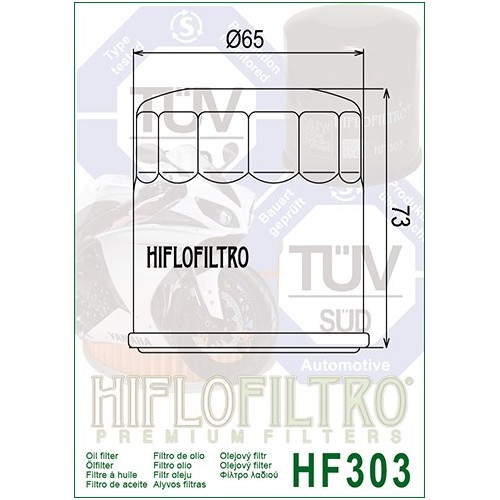 HIFLO Filtro Olio STANDARD CHROME HF303C