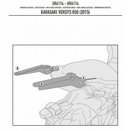 GIVI Attacco posteriore specifico per bauletto MONOKEY - MONOLOCK per KAWASAKI VERSYS 650 2015 / 2023