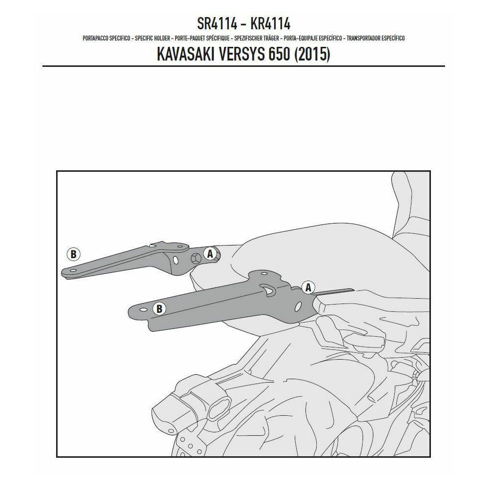 GIVI Attacco posteriore specifico per bauletto MONOKEY - MONOLOCK per KAWASAKI VERSYS 650 2015 / 2023