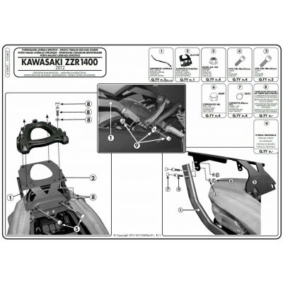 Attacco Posteriore GIVI 4106FZ per Kawasaki ZZR 1400 2012 - 2021