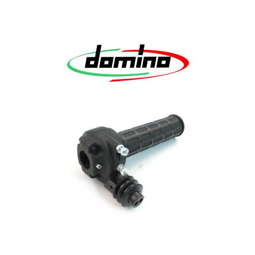 DOMINO Comando Gas Bicilindrico nero con manopola nera