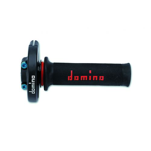 DOMINO Comando Gas Monocavo Racing con manopola nera / rossa