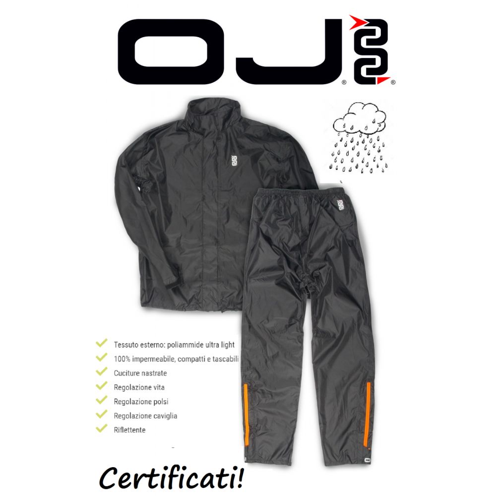 OJ Kit Antipioggia Vento Pioggia Impermeabile Giacca + Pantalone