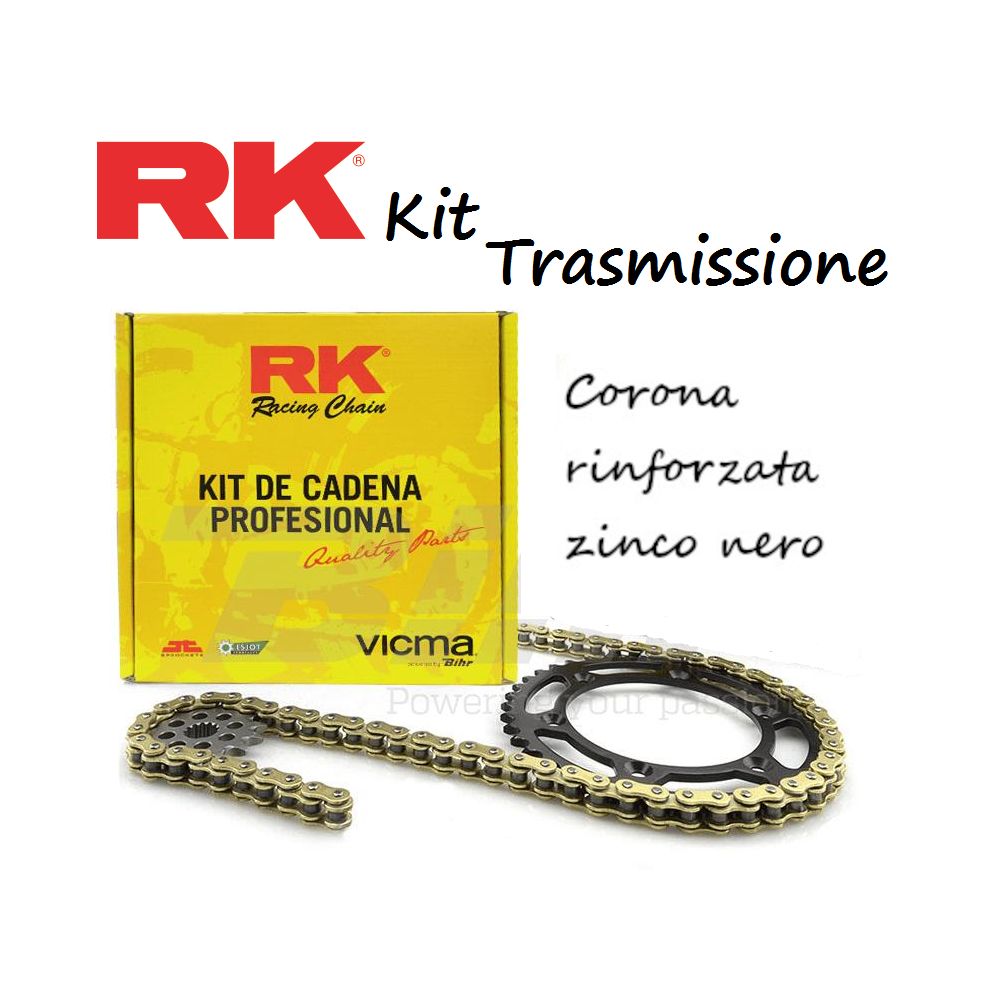 RK Kit trasmissione 525GXW passo 525 catena 112 maglie - corona rinforzata 42 denti - pignone 16 denti