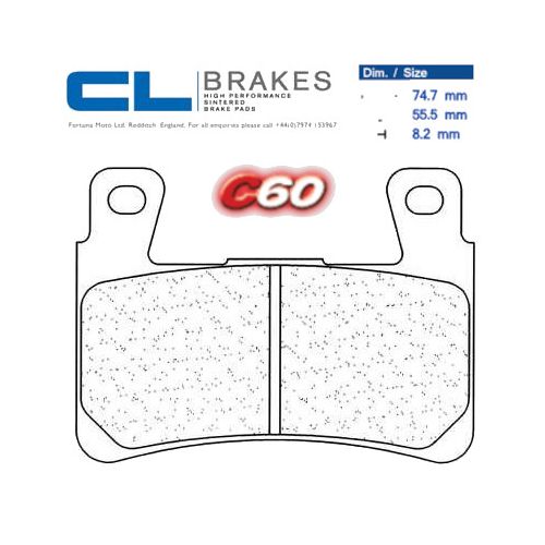 CL BRAKES 2711C60 Pastiglie Freno Anteriore Sinterizzate