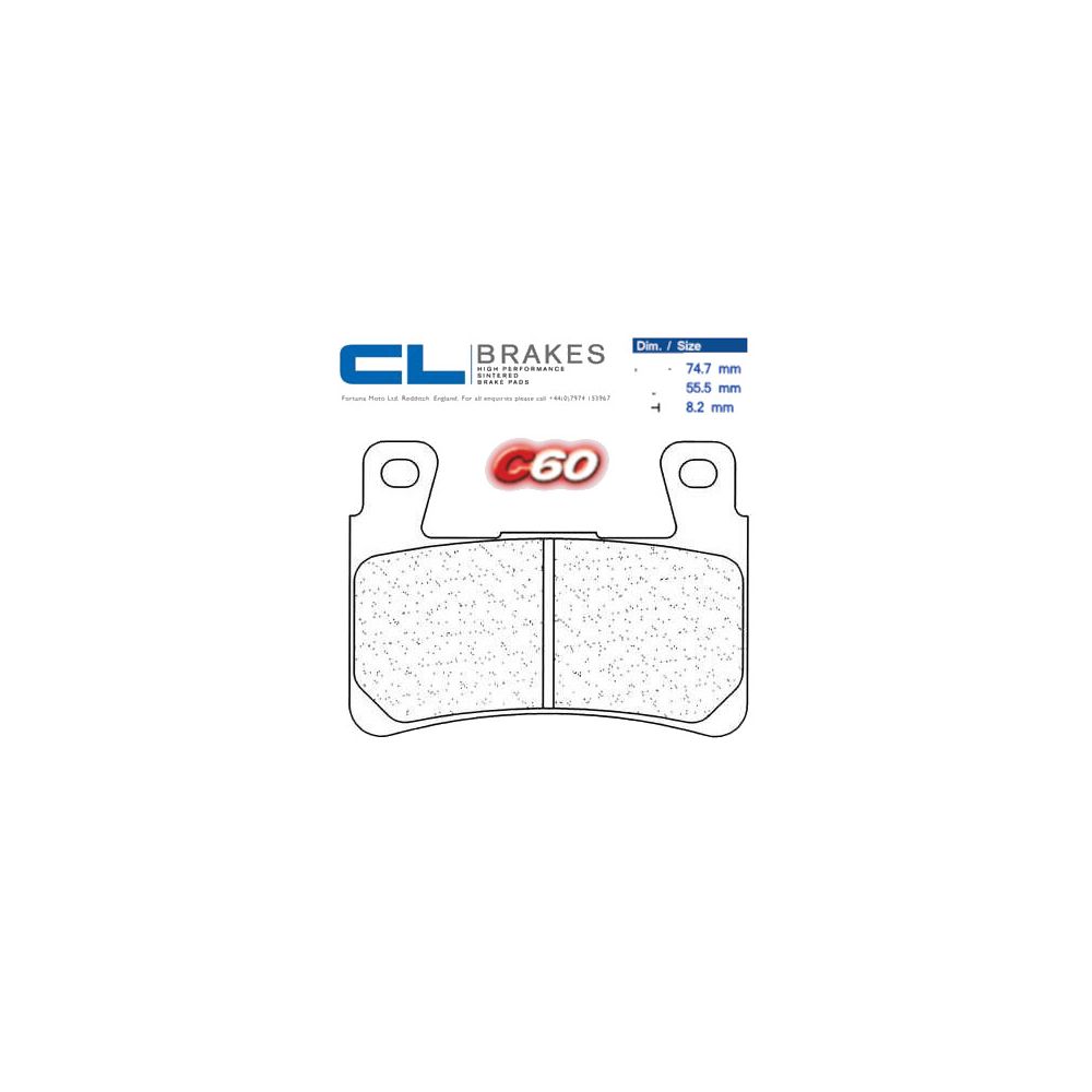 CL BRAKES 2711C60 Pastiglie Freno Anteriore Sinterizzate