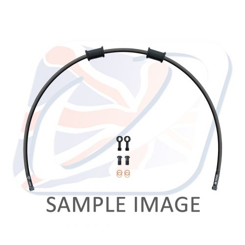 VENHILL Kit Tubo Freno Posteriore nero con raccordi neri per HONDA CBR 600 RR 2003 2004