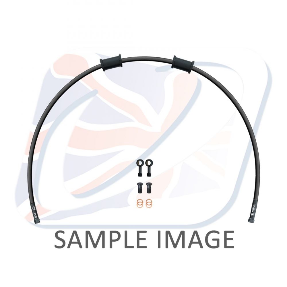 VENHILL Kit Tubo Freno Posteriore nero con raccordi neri per HONDA CBR 600 RR 2003 2004
