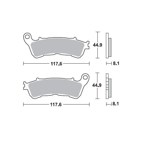 BRAKING coppia pastiglie freno posteriore 910SM1 per HONDA CBF 1000 / ST 2006 / 2012