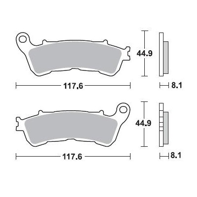 BRAKING coppia pastiglie freno posteriore 910SM1 per HONDA CBF 1000 / ST 2006 / 2012