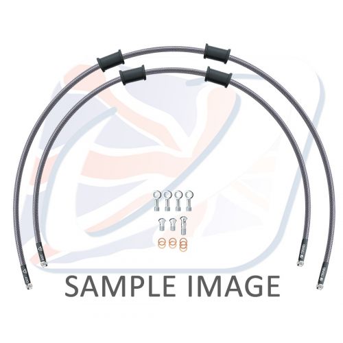 VENHILL Kit Tubi Freno Anteriore CROSSOVER trasparente / cromo per HONDA CBR 600 RR 2003 2004