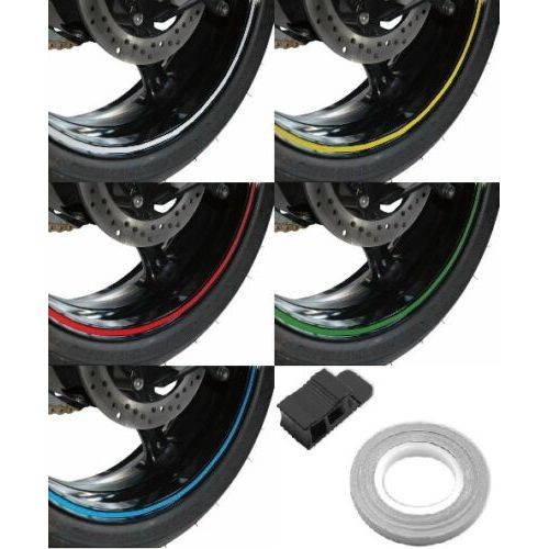 Adesivi per cerchio ruota moto con applicatore - vari colori