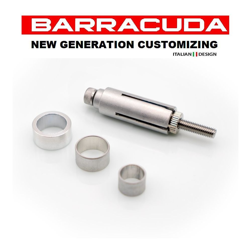 BARRACUDA adattatore ad espansione per montaggio Antivibranti, Retrovisori Bar End e Lever Pro-Tect su manubrio foro 13-17 mm