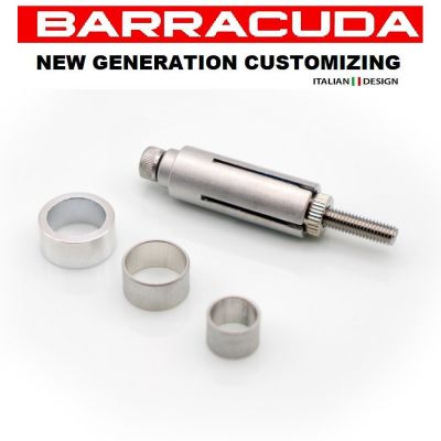 BARRACUDA adattatore ad espansione per montaggio Antivibranti, Retrovisori Bar End e Lever Pro-Tect su manubrio foro 13-17 mm