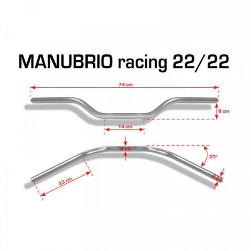 BARRACUDA Manubrio RACING 22/22 in Ergal - vari colori