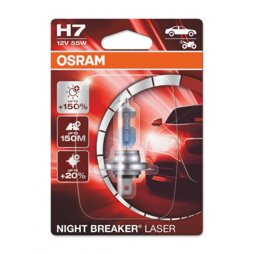OSRAM 64210NL Lampada alogena H7 NIGHT BREAKER LASER 12 Volt 55 Watt PX26d