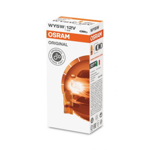 OSRAM Lampada ausiliaria luce ambra 2827NA ORIGINAL - GLASS WEDGE BASE 12 volt 5 Watt