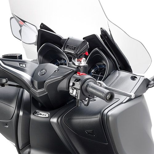 Porta Telepass Universale GIVI S604 con Kit Fissaggio Manubrio e Specchietto