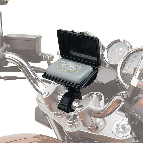 Porta Telepass Universale GIVI S601 con Kit Fissaggio Manubrio Tubolare