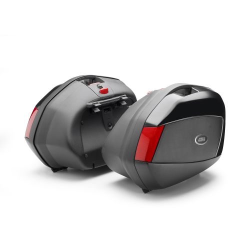 Coppia Valigie Laterali GIVI V35N Monokey Side Catadiottri Rossi 35 Litri