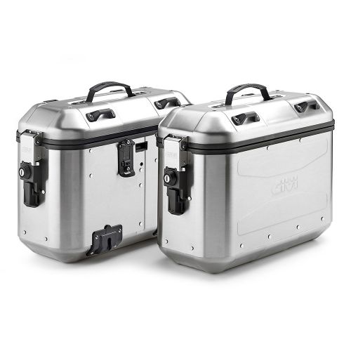 Coppia valigie laterali in alluminio naturale GIVI DLMK36 TREKKER DOLOMITI 36 litri