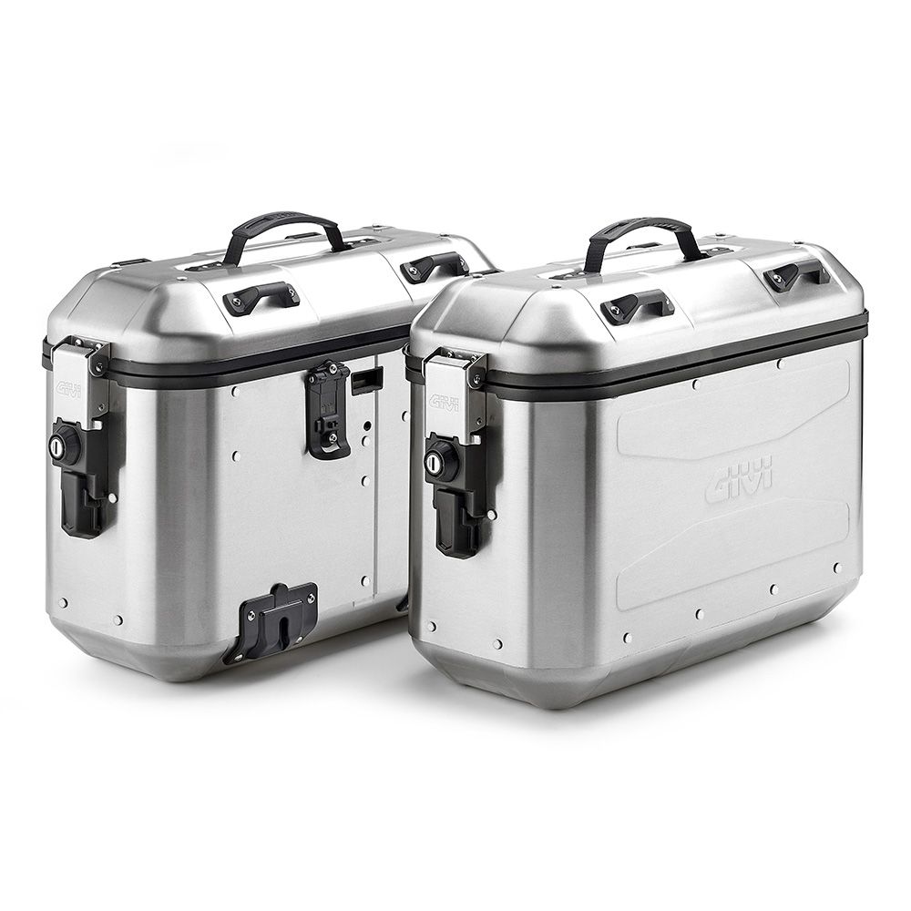GIVI DLMK36 TREKKER DOLOMITI MONOKEY Coppia valigie laterali in alluminio naturale 36 litri