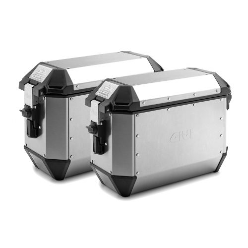 Coppia valigie laterali in alluminio naturale GIVI ALA36 TREKKER ALASKA 36 litri
