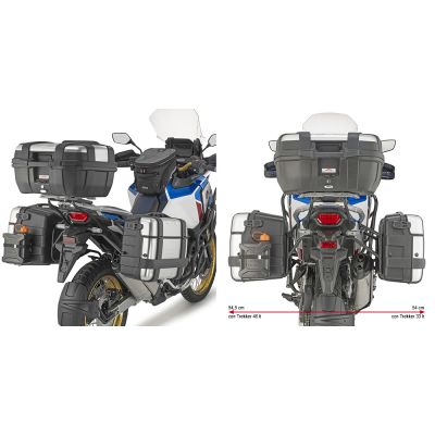 Portavaligie laterale GIVI PL ONE-FIT per valigie MONOKEY per HONDA AFRICA TWIN 1100 / ADVENTURE SPORTS 2020 / 2024