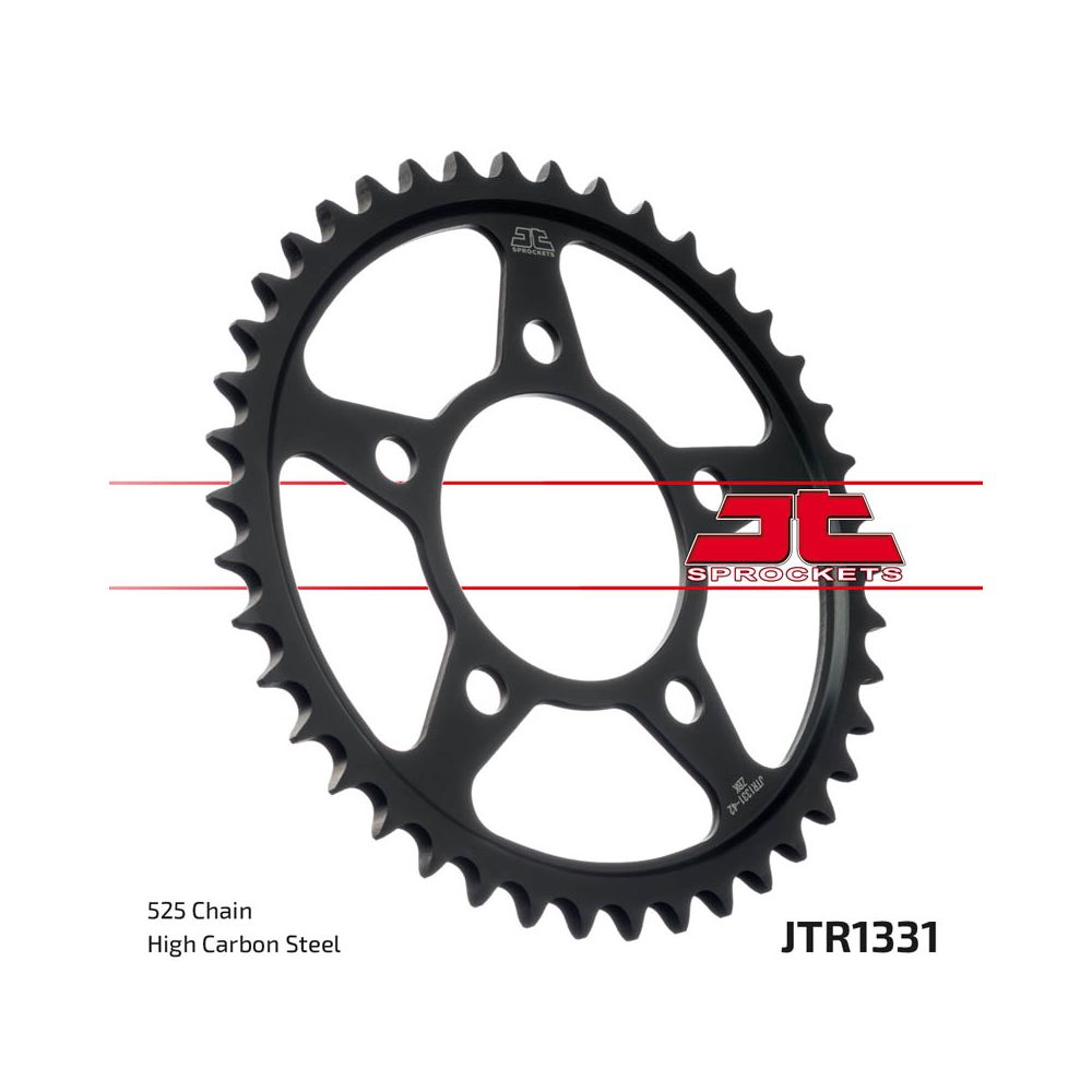 Corona JT 1331 in acciaio zincato nero passo 525 con 42 denti