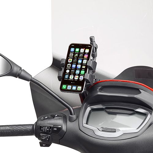 GIVI S921 Pinza universale porta smartphone / navigatori per il fissaggio su moto scooter biciclette monopattini e quad