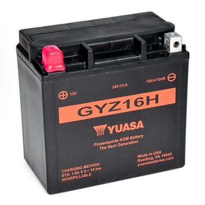 YUASA Batteria GYZ16H 12 Volt 16 Ampere Pre-attivata senza manutenzione AGM