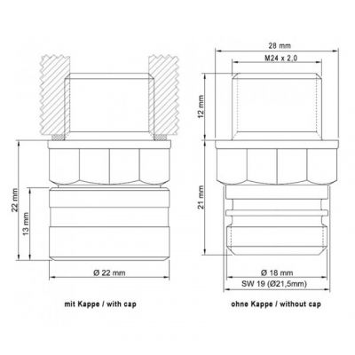 STAHLBUS SB-210921 Kit Valvola spurgo rapido Olio Motore M24 x 2,0 x 12