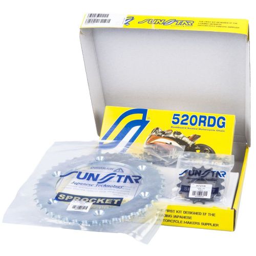 SUNSTAR Kit Trasmissione Catena RDG + Pignone + Corona in acciaio per APRILIA PEGASO 650 STRADA / TRAIL 2005 / 2009