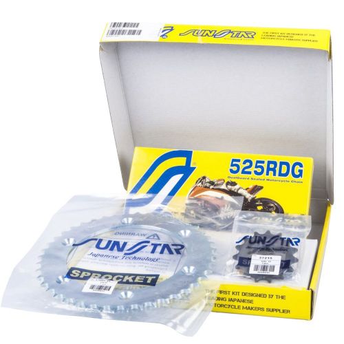 SUNSTAR Kit Trasmissione Catena RDG + Pignone + Corona in acciaio per SUZUKI GSX-R 750 2006 / 2010