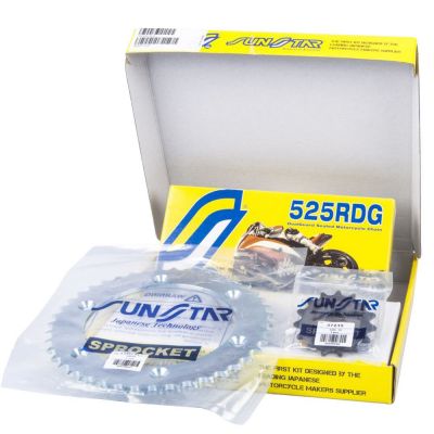 SUNSTAR Kit Trasmissione Catena RDG + Pignone + Corona in acciaio per SUZUKI GSX-R 750 2006 / 2010