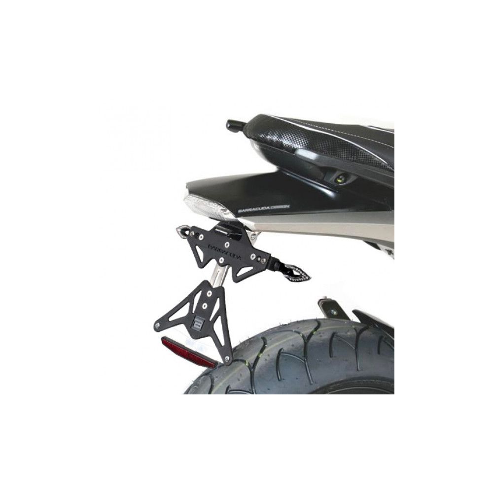BARRACUDA Kit Portatarga reclinabile con fanale posteriore per HONDA HORNET 600 2007 2008 2009 2010