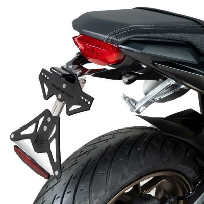 BARRACUDA Portatarga reclinabile con attacchi per frecce aftermarket per HONDA CB 650 R 2019 2020 - CBR 650 R 2019 2020