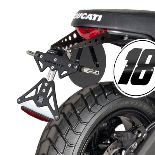 BARRACUDA PORTATARGA RECLINABILE MODELLO STREET per DUCATI SCRAMBLER 800 2014 / 2021