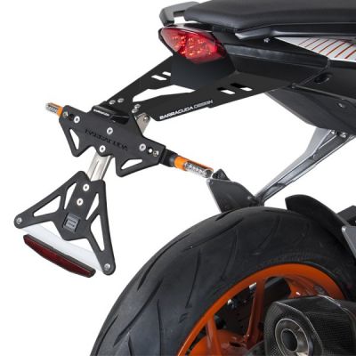 BARRACUDA PORTATARGA RECLINABILE per KTM 390 DUKE 2011 / 2016