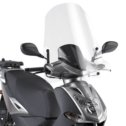 GIVI Parabrezza trasparente 72 x 66 cm per KYMCO AGILITY R16 50 / 125 / 150 / 200 2008 / 2013