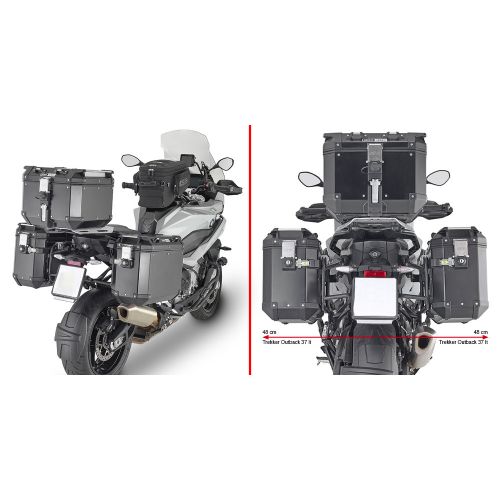 GIVI Portavaligie laterale PL ONE-FIT per valigie MONOKEY CAM-SIDE Trekker Outback per BMW S 1000 XR 2020 / 2023