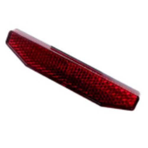 Riflettore rettangolare rosso adesivo 98x19 mm omologato per targa moto