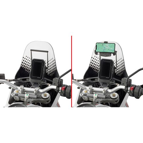 Traversino GIVI FB7414 Porta GPS Smartphone per Moto Ducati DesertX