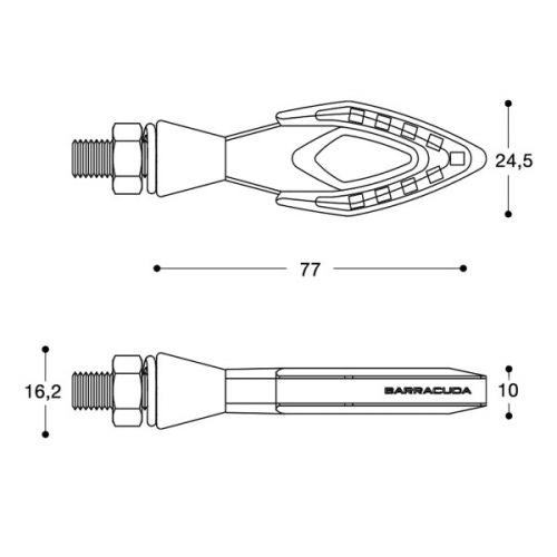 BARRACUDA Frecce Indicatori di Direzione a Led MODELLO FRECCIA